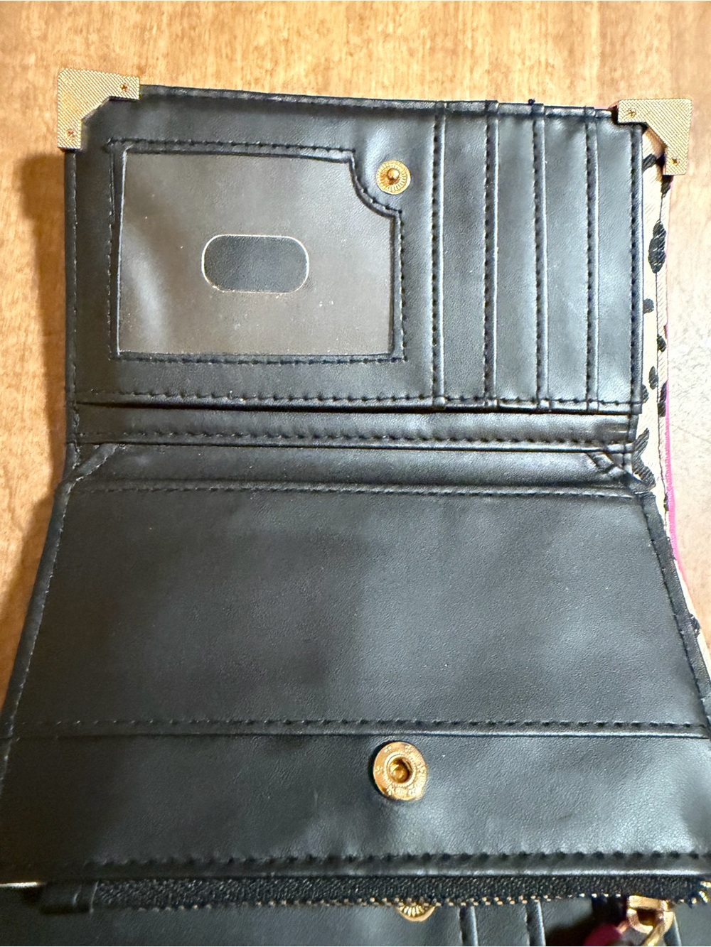Barbiecore Hot Pink Wallet with Gold Accents - Picture 5 of 12